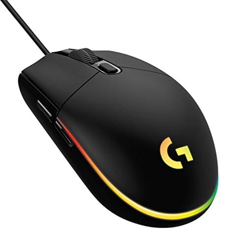 Souris de jeu filaire Logitech G203, 8 000 DPI, effet optique arc-en-ciel LIGHTSYNC RGB, 6 boutons programmables, mémoire embarquée, mappage d'écran, PC/Mac...