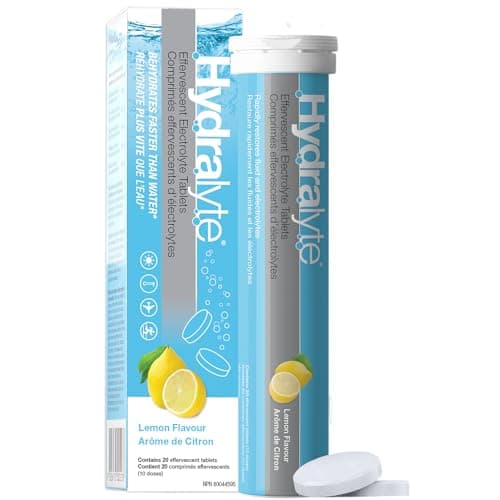 Comprimés d'électrolytes effervescents Hydralyte - Limonade 20 unités