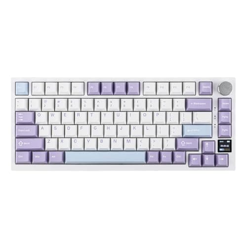 EPOMAKER Ajazz AK820 Pro 75% Gasket-Mounted Mechanical Keyboard with TFT Screen, 3 Modes(BT/2.4G Wireless & Type-C), Sound Dampening Foams, RGB...