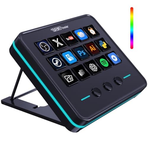 Clavier macro VSDINSIDE, Stream Controller Deck Gaming Streaming Shortcut Keyboard, 18 touches programmables Personnalisable Visual AI Pad USB Soundboard...