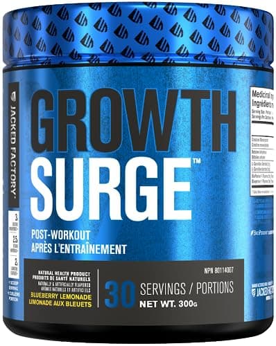 Growth Surge Post Workout Recovery Drink - Daily Muscle Building Supplement with Creatine Monohydrate Powder, Betaine, L-Carnitine L-Tartrate - 30...