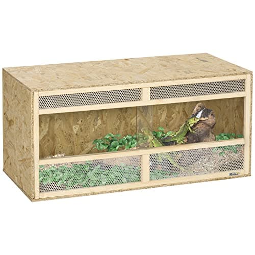 Réservoir de terrarium pour reptiles PawHut de 58 gallons avec portes coulissantes transparentes, maille respirante pour léopard Gecko barbu dragon lézards grenouilles ornées sakés et...