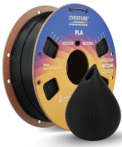 Prix ​​le plus bas en 30 jours | Filament PLA OVERTURE Filament d'imprimante 3D PLA 1,75 mm, bobine de carton de 1 kg (2,2 lb), dimensions...