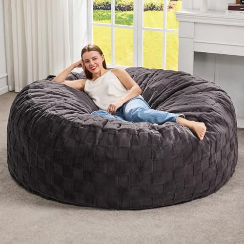 Hobestluk Fauteuil poire Fauteuils poire pour adultes Fauteuils poire géants avec housse amovible, fauteuil poire en mousse à mémoire de forme...