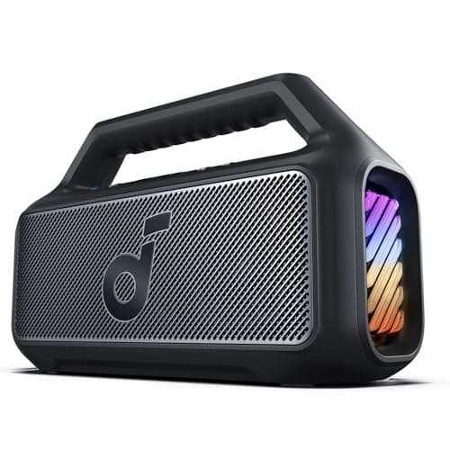soundcore Boom 2 Outdoor Speaker, 80W, Subwoofer, BassUp 2.0, 24H Playtime, IPX7 Waterproof, Floatable, RGB Lights, USB-C, Custom EQ, Bluetooth...
