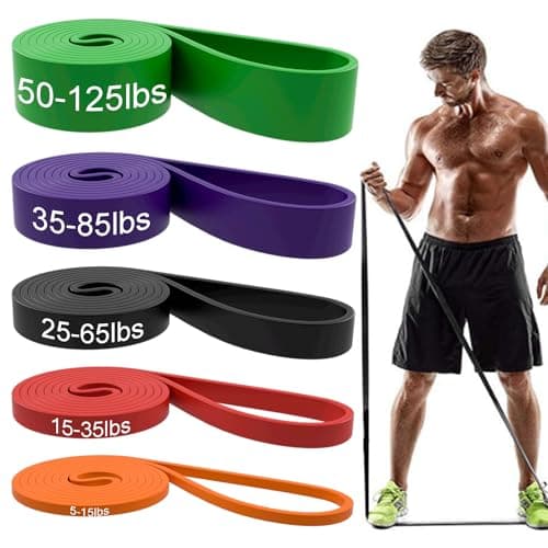 Resistance Bands, Pull Up Assist Bands - Workout Bands, Exercise Bands, Long Resistance Bands Set for Working Out, Fitness, Training, Physical...