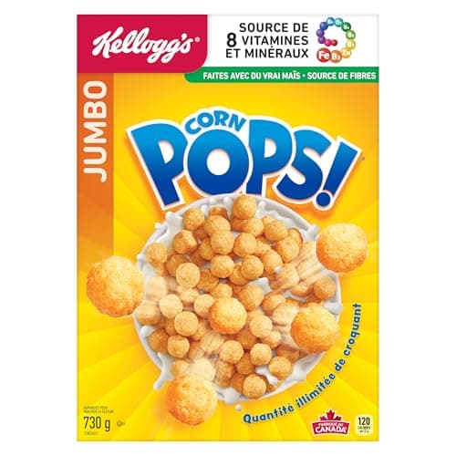 Kellogg's Kellogg’s Corn Pops Cereal, Jumbo Size, 730g, 730 Grams