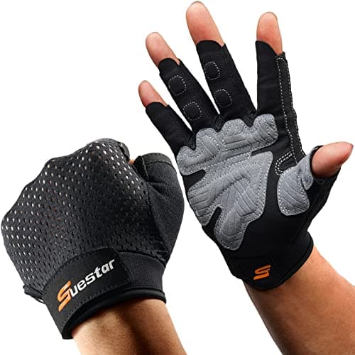 SueStar Workout Gloves for Men Women Full Palm Protection Excellent Grip Ultra Breathable for Gym Training Weightlifting Fitness [M]