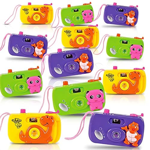 Ensemble de jouets d'appareil photo pour enfants ArtCreativity - Pack de 12 - Accessoire de jeu de simulation pour enfants avec images dans le viseur - Cadeaux de fête d'anniversaire, sac de cadeaux...