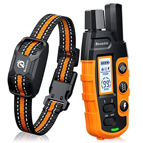 Bousnic Dog Shock Collar - 3300Ft Dog Training Collar with Remote for 5-120lbs Small Medium Large Dogs Rechargeable Waterproof e Collar with Beep...