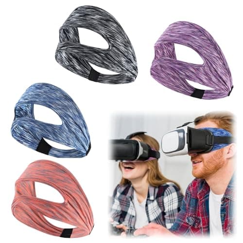 Liyquint 4 Pack VR Face Cover pour Quest 2/3/Pro/Valve Index - Masque pour les yeux respirant et résistant à la transpiration, remplacement de mousse confortable anti-buée, VR Gaming...
