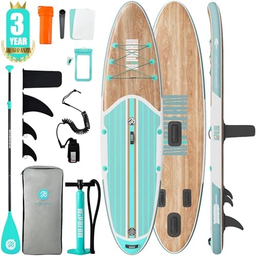 Niphean Stand Up Paddle Board gonflable avec accessoires SUP, pont EVA antidérapant, planches à pagaie gonflables de 10'6'' pour adultes et jeunes...