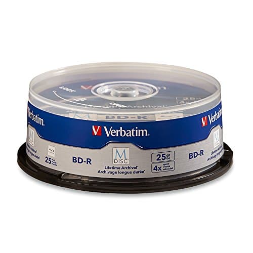 Verbatim M-Disc BD-R 25 Go 4X avec surface de marque - Broche 25pk