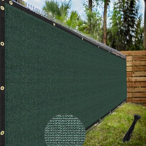 Privacy Screen Fence 6x50ft, Shade Cover Fencing Decking Patio Fence Heavy Duty Commercial Windscreen Fence with 80 Ties for Backyard, Balcony,...