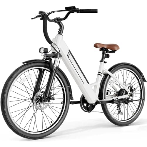 Jasion 26" Electric Bike for Adults, Internal Removable Battery Ebike with 4 Modes & 7-Speed, UL2849 Certified, 1200W Peak Motor, Max 28Mph &...