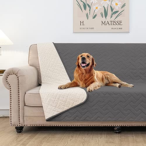 Fuguitex Housse de lit imperméable pour chien, housse de canapé pour animal de compagnie, tapis antidérapant pour chat, couverture pour canapé, chaise, lit inclinable F...