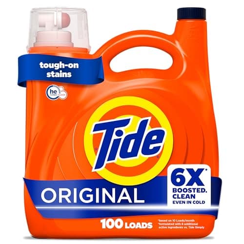 Tide Laundry Detergent Liquid, Original Scent, Works on 100% of Common Stains, Laundry Soap, Liquid Laundry Detergent, 100 Loads, 3.9 L