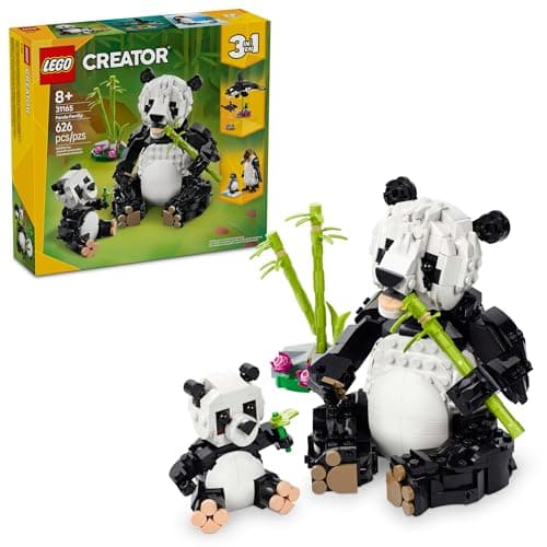 LEGO Creator 3 in 1 Wild Animals Panda Family - Building Toy Kit for Kids with 3 Building Options, Panda, Penguin, or Orca - 8 Year Old Girl & Boy...