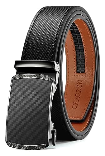 CHAOREN Ceintures en Cuir pour Hommes Ceinture à Cliquet pour Hommes, Ajustement Personnalisable (35 mm)