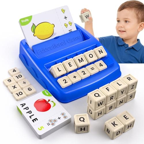 DEGIDEGI Educational Toys for Kids Ages 3-8, Matching Letter Spelling Math Game ABC Learning, Birthday Party Gifts Easter Basket Stuffer for 3 4 5...