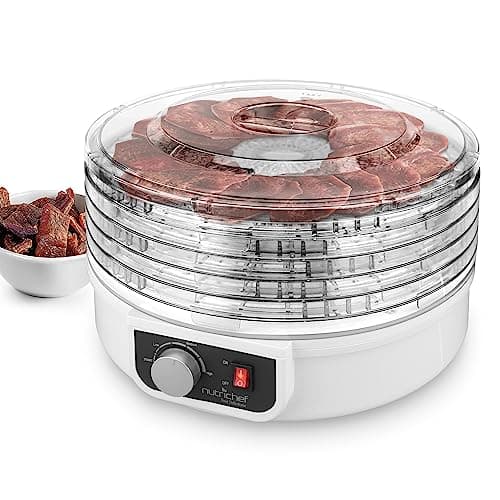 NutriChef Food Dehydrator Machine | Dehydrate Beef Jerky, Meat, Mushrooms, Fruits & Vegetables | Great For Home Use | Uses High-Heat Circulation...