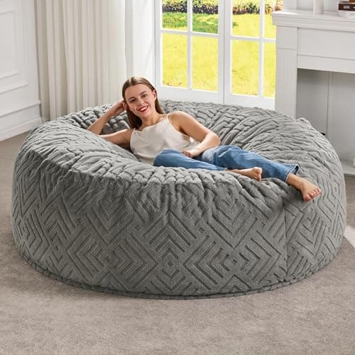 Hobestluk Bean Bag Chair Bean Bag Chairs for Adults Giant Bean Chairs with Removable Cover, Memory Foam BeanBag Chair Fluffy BeanBag Chairs for...