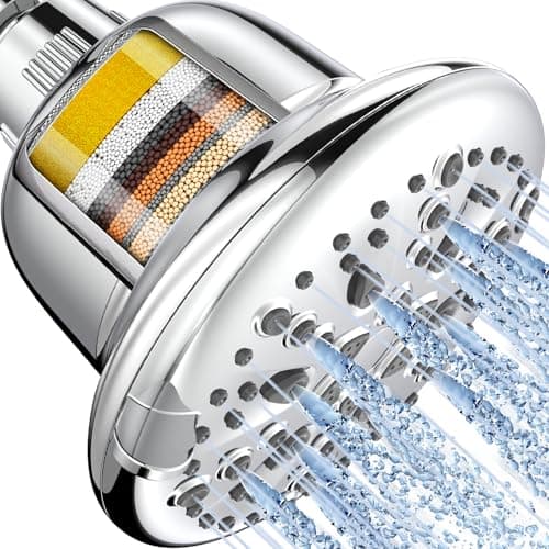 Pommeau de douche filtré Cobbe, pomme de douche haute pression 7 modes de pulvérisation avec filtres, filtre de pomme de douche à 16 étages pour eau dure pour éliminer le chlore...