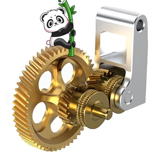 BIQU Panda Claw, Extruder Gear Assembly for Bambu-Lab X1C P1P P1S 3D Printers, Golden RNC Nano-Coated Extruder Gear, Smoother and More Even Flow,...