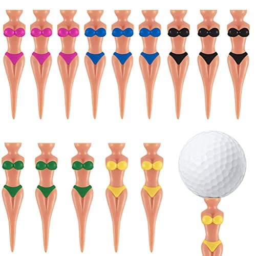 15 Pcs Funny Golf Tees Stocking Stuffers for Men Plastic Ladies Golf Tees 3.15" Golf Tee Gifts for Golf Lovers Men Golf Practice Novelty Tee Funny