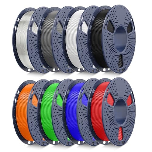 3D Printer Filament Bundle Multicolor, JAYO PLA Filament 1.75mm, Neatly Wound Filament 2kg, 250g Spool, 8 Pack,...