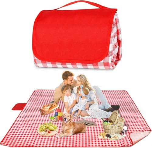 Grande couverture de pique-nique imperméable et pliable, couvertures de pique-nique 2 × 2M, tapis de pique-nique lavable, tapis de pique-nique extérieur pour prairies, camping Sandy Shore,...