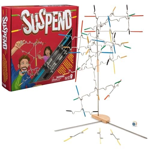 Spin Master Games, Suspend, Un jeu familial équilibrant de suspensions délicates et de mains stables, Soirée de jeu en famille, Jouet d'apprentissage, 1 à 4 joueurs, à partir de 6 ans