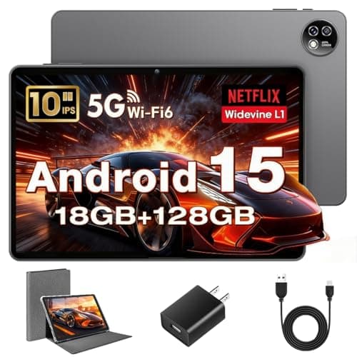Tablette Android, Android Tablets 10 Inch, Octa-Core Tablet, 18 GB+128 GB, 1 TB Expand, 1280x800 IPS HD Display, GPS, Widevine L1, 5G+2.4G WiFi,...