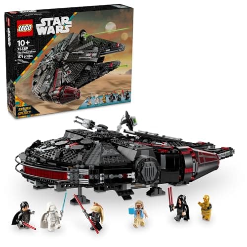 LEGO Star Wars Le vaisseau à construire The Dark Falcon, ensemble de véhicules jouets Star Wars pour garçons et filles, jouet Faucon Millenium à collectionner avec 6 Star Wars...