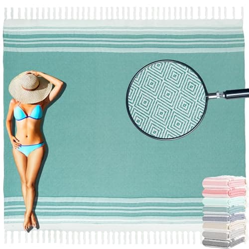 Couverture de serviette de plage turque surdimensionnée en coton géant XL, serviettes anti-sable, énorme lin XXL, couvertures de couette extra larges pour adultes, voyage en nuage...