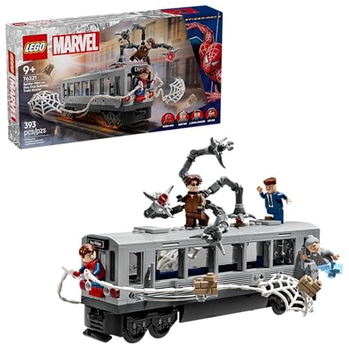 Scène de train de métro LEGO Marvel Spider-Man contre Doc Ock - Figurines d'action pour enfants - Jouet de construction Spider-Man pour garçons et filles, à partir de 9 ans - Marvel...