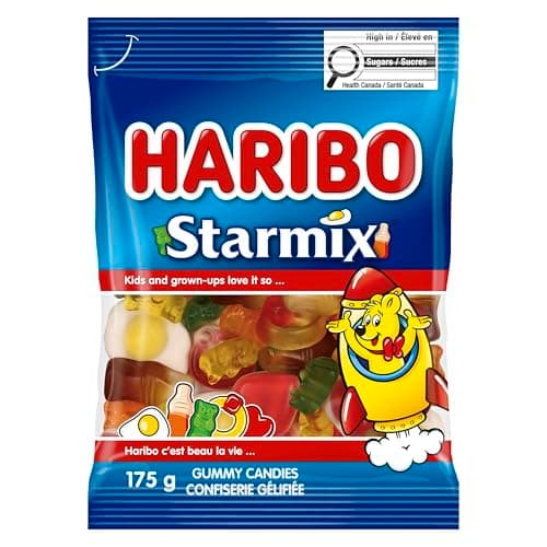 Haribo Starmix Gummy Candy, mélange de saveurs fruitées, sans colorants artificiels - Sachet de 175 g