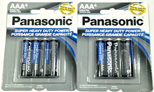 8pc Panasonic Piles AAA Super Heavy Duty Power Carbon Zinc Triple A Batterie 1,5 V