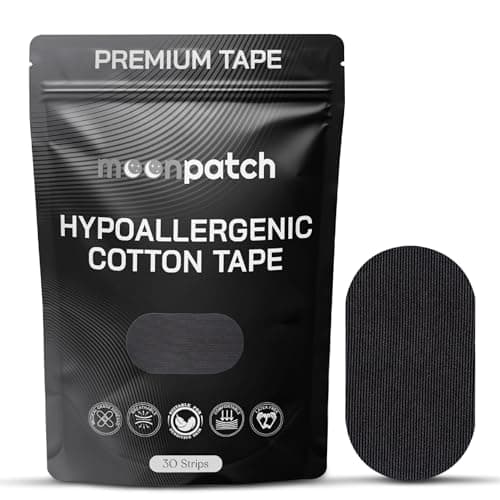 30 Pack Premium Cotton Tape - Gentle for Sensitive Skin, Painless Removal, no Residue, Hypoallergenic, Latex Free