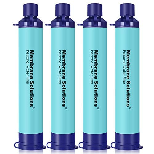 Membrane Solutions Water Filter Straw, Survival Filtration Portable Gear, Emergency Preparedness, Supply for Drinking Hiking Camping Travel Hunting...