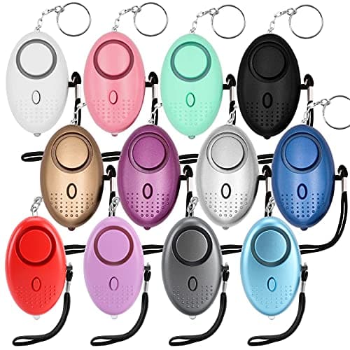 KOSIN Safe Sound Personal Alarm, 12 Packs 140DB, LED Lights, Emergency Safety Alarm for Women, Men, Children, Elderly