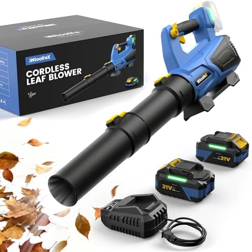 𝟐𝟎𝟐𝟔 𝐔𝐩𝐠𝐫𝐚𝐝𝐞𝐝 Leaf Blower Cordless with 2 X 4.0Ah Battery and Charger, 650CFM/180MPH Electric Cordless Leaf Blower, Lightweight Blower...