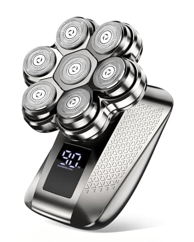 TEPOTZ Head Shavers for Bald Men, 7D Electric Razor for Men, Waterproof Dry/Wet, Detachable Head Shaver, 5-in-1 Pro Grooming Kit, LED Display,...