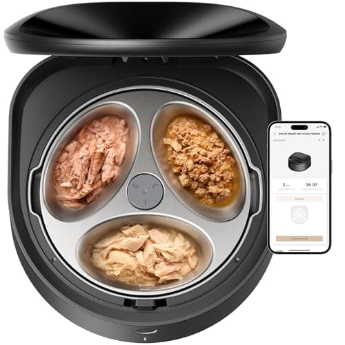 PETLIBRO Mangeoire automatique pour chat Nourriture humide avec bol en acier inoxydable, Mangeoire automatique réfrigérée pour chat avec refroidissement par semi-conducteur, 3 repas frais pour 3...