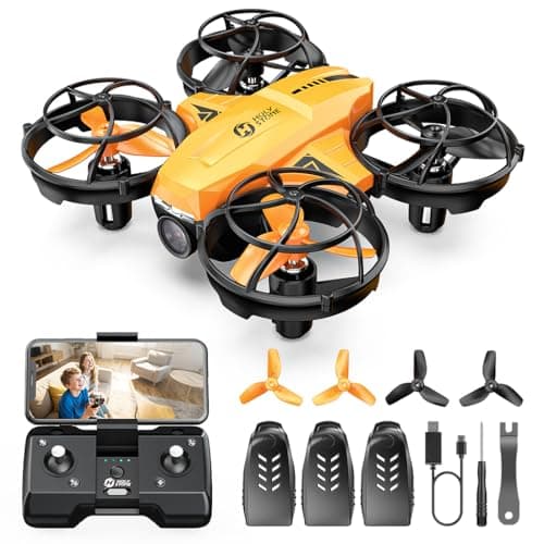 Mini drone Holy Stone HS420 avec caméra FPV HD 1080P pour enfants adultes débutants, quadricoptère RC de poche avec 3 batteries 1 étui de transport, à lancer pour...