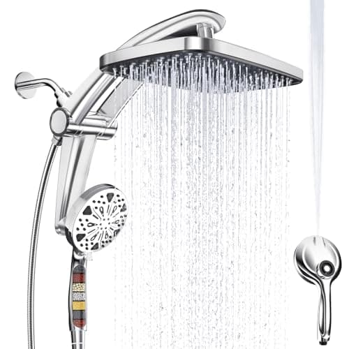 Demi-tarif • Prix le plus bas en 30 jours | Pommeau de douche à effet de pluie avec pommeaux de douche à main haute pression avec poignée...