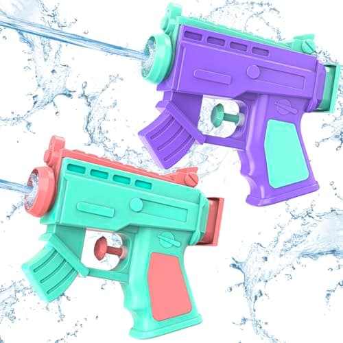 Water Gun for Kids, 2 Pack Small Squirt Gun for Girls Toddlers Pool Toys, Water Guns Blaster Soaker Ages 3-12 for Summer Outdoor Beach Party Game