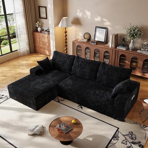 Canapé sectionnel Cloud de 108 po avec méridienne en forme de L, canapé modulaire moderne à 4 places avec siège profond, canapés rembourrés pour salon, chambre à coucher,...