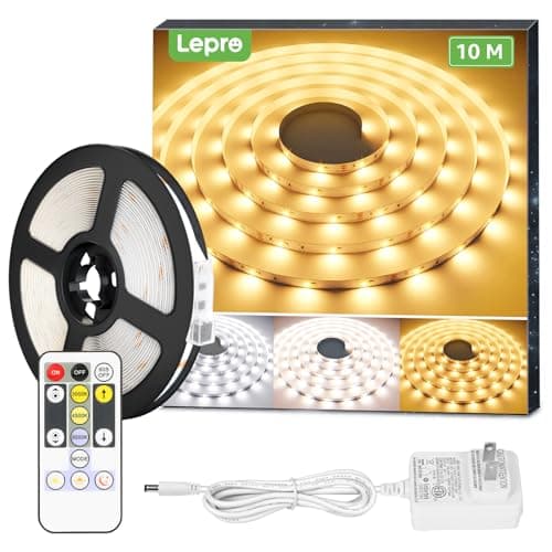 Lepro LED Strip Lights, 32.8ft Dimmable Light Strip, 3000-6000K Tunable White,600 LEDs SMD 2835 LED Tape Light for Bedroom Home Kitchen,...