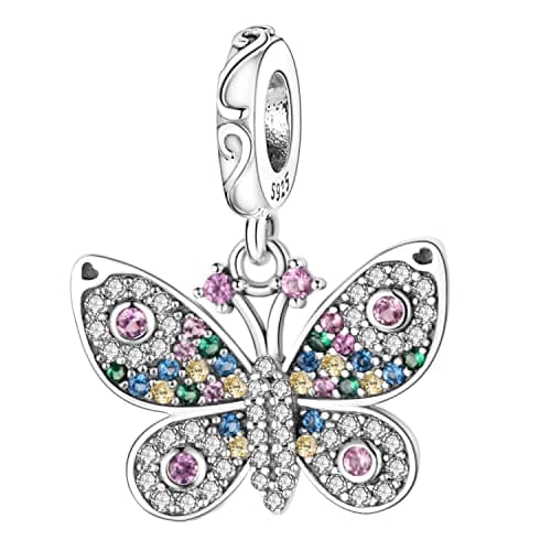 MULA 925 Sterling Silver Charms for Bracelets and Necklaces Airplane Passport Dangle Pendants Beads Butterfly Dragonfly Charms Jewelry Gift for...